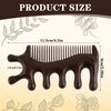 Amaxiu Wooden Massage Comb, Sandalwood Head Scalp Comb No Static Wide Tooth Comb for Head Scalp Scalp Stimulator Comb Gua Sha Comb Body Massage Tool for Men Women(Style-C)