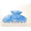 Marbled turquoise blue and white acrylic hair claw clip