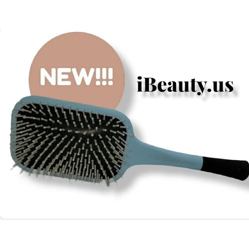 iBeauty™ Paddle Brush (Nylon Pins for Increase Blood Flow to Scalp) - Matte Blue