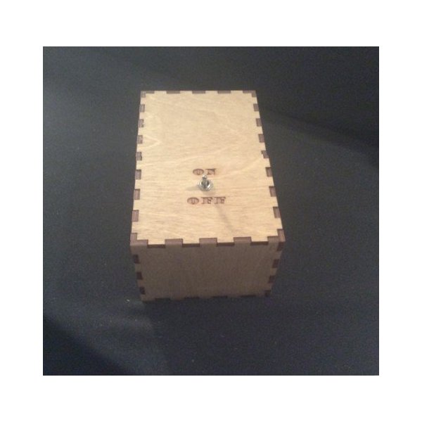 Orange Kat Useless Box Leave Me Alone Machine Turns Itself Off Fully Assembled Laser Cut Wood
