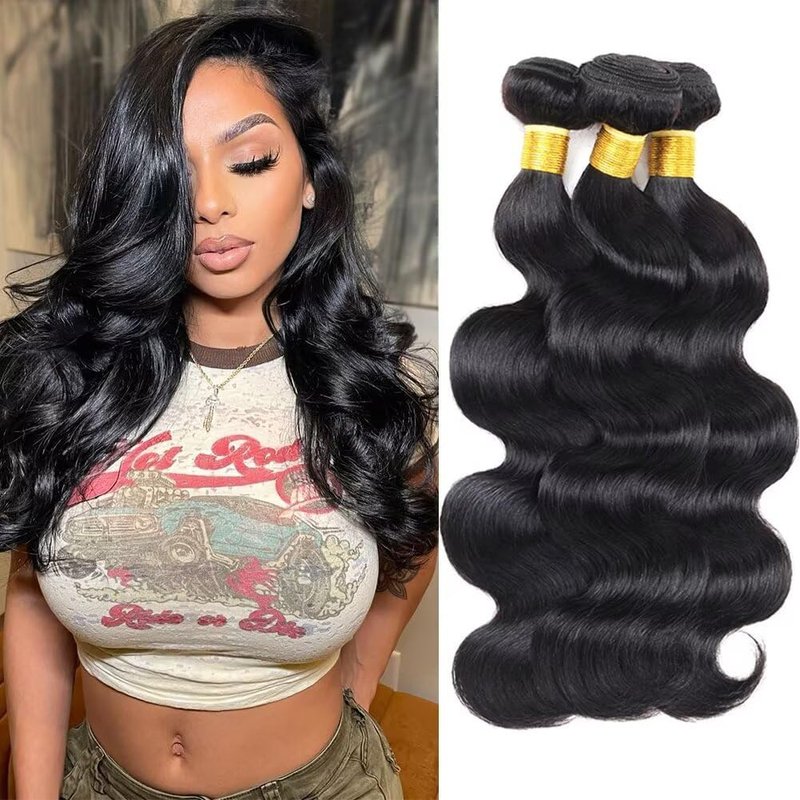 12A Human Hair Bundles 12 14 16 Inch Body Wave Bundles Human Hair 100% ...
