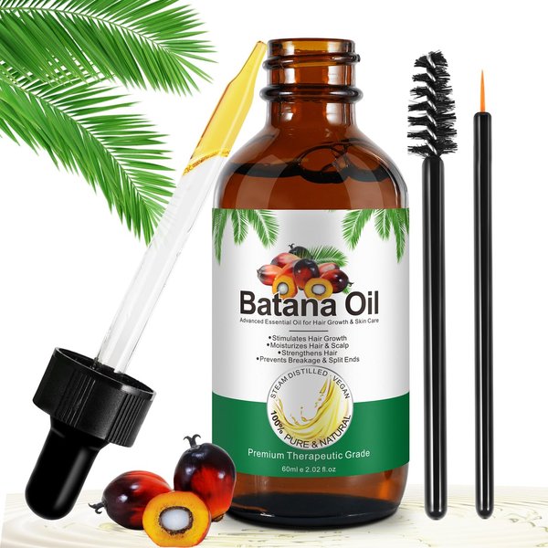 ZIXAOK Batana Oil Hair Oil - Pure Organic Batana Oil - Cold Pressed Natural Hair Treatment Oil for Hair Growth, Eyelashes & Eyebrows - Hair Skin Nail Massage Oil