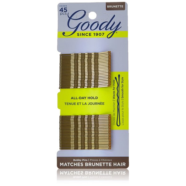 Goody Bobby Pins, Brown, 45 Count