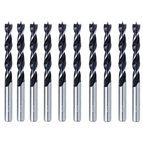 Brad Point Drill Bit Set 3/16 Inch 10Pcs Spur Point Stubby Woodworking Drill Bits