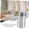 Cabilock 2pcs Stainless Steel Toothbrush Cup Multi-Functional Bathroom Tumbler Travel Mouthwash Holder for Adults Lightweight and Design Easy to Clean and Organize Toiletries