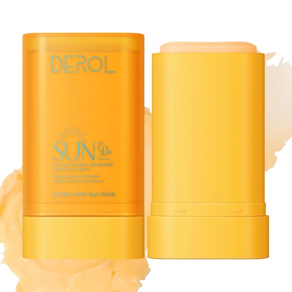 Sunscreen Stick for Face Spf50+ Sunblock Pa++++ Outdoor Water-Resistant Face & Body Solid Sunstick No Eye Irritation Travel Size 0.56 Oz (50 Uses)