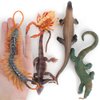 Fantarea 5 PCS Wild Life Jungle Animal Action Figures Model Goanna Chameleon Lizard Scorpion Scolopendra Party Favors Supplies Cake Toppers Set Toys for 5 6 7 8 Years Old Boys Girls Kid Toddlers