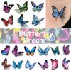 Ooopsi Butterfly Tattoos for Kids Womens - 110 Pcs 3D Tattoos, Colorful Body Art Temporary Tattoos, Butterfly Party Favors