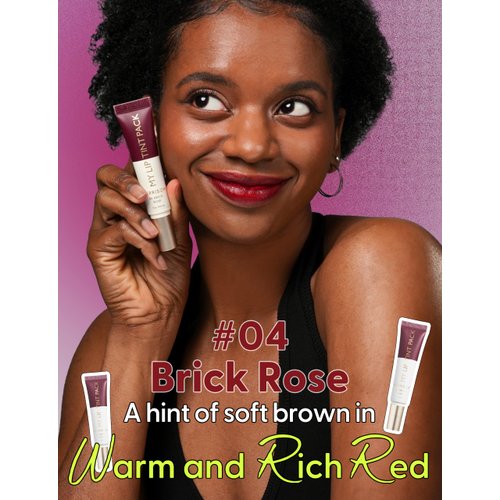 Berrisom Lip My Tint Pack - Long Lasting Lip Stain Marker, Waterproof Lipstick (04. Brick Rose, 0.50 Fl Oz)