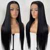MITIMES 32inch Long Straight Lace Front Wigs Natural Black Glueless Straight Hair Lace Front Wig Pre Plucked Synthetic HD Lace Front Wig For Black Women