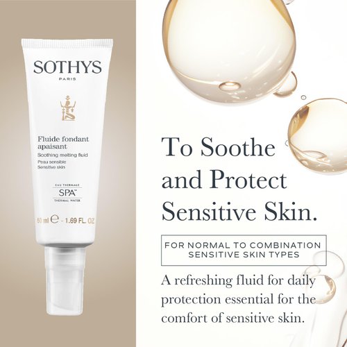 SOTHYS Melt-in Fluid - Daily Face Moisturizer with Spa Thermal Water for Sensitive Skin, Hydrating Fluid | Sensitive Normal to Combination Skin