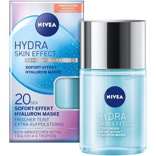 NIVEA Hydra Skin Effect 20 Seconds, Instant Effect Hyaluronic Mask, 100 ml, Face Mask for Preparing for Day and Night Cream, Mask with Pure Hyaluronic