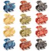 Cobahom 12Pcs 1.3 Inch Small Hair Clips for Hair Styling Mini No-Slip Jaw Clips for Thin Thick Hair Printed Hair Clamps for Women Girls, Leaf Pattern