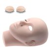 6 Pairs Replacement Eyelids For Mannequin Head Eyelids Realistic Eyelids Silicone Practice Eyelash Training Eyelids Removable Eyelids with Lashes for Lash Practice Eyelash Extensions
