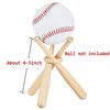 Maitys 8 Sets Baseball Stand Baseball Holders for Display Balls Wooden Baseball Bat Display Stand Holder Display Baseball Centerpieces for Tables for Kids and Sports Lover