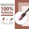MODELONES Acrylic Nail Brush 100% Pure Kolinsky Hair Bristles Oval Crimped Shaped Sturdy Wooden Handle Acrylic Powder Nail Art Brush Professional Manicure Pedicure Size 8