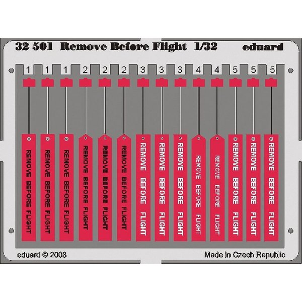 Eduard Accessories – 32501 Model-Making Accessory Remove Before Flight