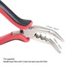 Hair Extension Plier with 3 Holes Hair Pliers for Micro Nano Ring Hair Extensions Opener and Removal (Black-Pink, Needle Nose Pliers with 3 Holes)