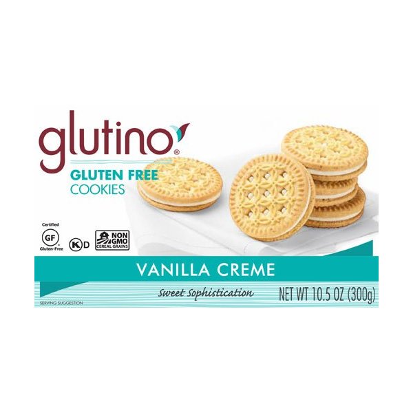 Glutino Gluten Free Dream Cookies Vanilla Creme - 10.6 oz (Pack of 2)