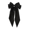 WEILYDF Ribbon Hairclip Vintage Satin Bow Bowknot Hairpin Women Hair Clip (Black)