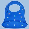 Hanukkah Baby Bib Silicone, Cute Baby Bibs for Babies & Toddlers, Unisex, Non Messy (Dreidel Design)