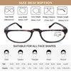 AQWANO Half Moon Frame Reading Glasses Blue Light Blocking, Computer Readers for Women Men Anti Glare Filter UV Ray Filter with Spring Hinge, 1.0