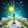Green Solar Powered Dancing Hula Girl Dashboard Decorations Swinging Bobbleheads Toy Collection Figurines for Auto Interior Home Decor Science Kits and Toys