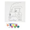 Misco Toys Canvas Paint Party Kits, 11 Piece Art kit Pre-Drawn Outline Canvas for Paint and Sip 8 Colors and Brush Included, Great Gift for Kids 4+ and Adults Too! (Tractor)
