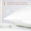 100% Pure Mulberry Silk Pillowcase for Hair and Skin - Allergen Resistant Dual Sides,600 Thread Count Silk Bed Pillow Cases with Hidden Zipper,1pc,Queen Size,Ivory