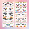 10 Sheets Pride Tattoos, 6.3x2.56 Inch Rainbow Temporary Tattoos Rainbow Face Tattoo Pride Eyes Tattoos for Pride Festivals Party Decoration