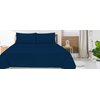 Royale Linens Queen Size Flat Sheet Only - Brushed 1800 Microfiber - Ultra Soft & Breathable - Wrinkle & Stain Resistant - Hotel Quality Flat Sheet Sold Separately - Top Sheet for Bed - (Queen, Navy)