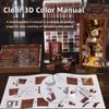 CCCDF Book Nook Kit, DIY Miniature Dollhouse Library House Kit for Adult and Teens, 3D Wooden Puzzle Bookends Bookshelf Insert Decor Model Build with Sensor Led Light (Beyond Library)