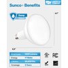 Sunco 6 Pack BR40 Light Bulb, LED Indoor Flood Light, Dimmable, 4000K Cool White, 1400 LM, E26 Base, Recessed Can Light, High Lumen, Flicker-Free - UL & Energy Star, 120W Equivalent 17W