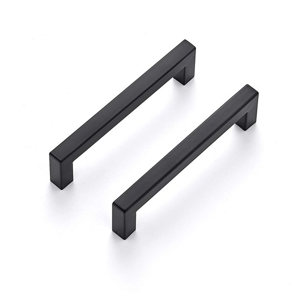 Ravinte 10 Pack Square Bar Kitchen Cabinet Handles Matte Black Cabinet Pulls Drawer Pulls with 5 Inch Hole Center Kitchen Cabinet Hardware