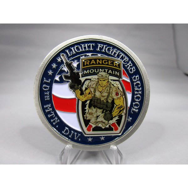 United States Army Ranger Light Fighters School 10th Mountain Division Fort Drum Air Assault Challenge Coin
