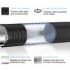 Hon&Guan 5 inch Air Duct - 16 FT Long, Black Flexible Ducting HVAC Ventilation Air Hose for Grow Tents, Dryer Rooms,Kitchen