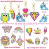 BANBBUR 16 Pcs Gem Art for Kids Age 4-8 8-12,Kids Crafts 5D Gem Diamond Art Kit with 5 Suncatchers/5 Keychains/6 Magical Stickers,Painting Art Crafts for Christmas