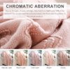BOURINA Throw Blanket Textured Solid Soft Sofa Throw Couch Cover Knitted Decorative Blanket, 50" x 60" Pink