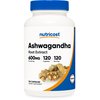 Nutricost Ashwagandha Herbal Supplement 600mg, 120 Capsules - Vegetarian, Non-GMO, Gluten Free, Ashwagandha Root