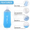 WRELS 200ml/350ml/500ml Collapsible Soft Flask,BPA Free Folding Soft Water Bottle with Hanging Ring,Lightweight TPU Hydration Flask for Running Marathon Cycling Hiking(350ml-2 Packs)