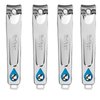 firiKer 4PCS Nail Clipper Set, Sharpest Fingernail & Toenail Nail Cutting Clippers, Quality Stainless Steel Portable Nail Cutter Set with Nail File, Personal Pedicure Kit for Women Man