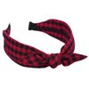Qiabao 3 Pack Womens Vintage Plaid Headbands Headwraps Hair Band with Bow
