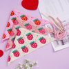 hoyuwak 3pcs Strawberry Crochet Head Scarf Bandanas Headbands Hair Scarf Head Coverings Hair Accessories for Women Girls Hair Styling Valentine's Day Holiday Decor