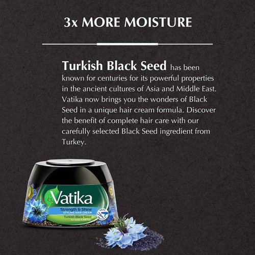 Vatika Naturals Nourishing and Protecting Styling Cream | Black Seeds with Vatika Nourishing Oils - 125ml / 4.2 oz