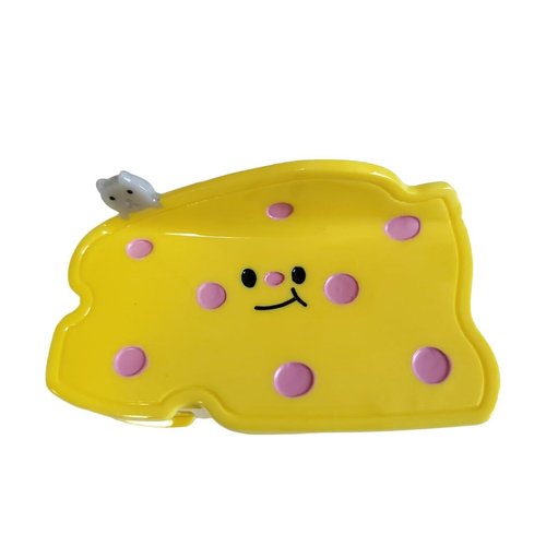 Cheese Hair Clip,Acetate Hair Clip,Small Claw Clip for Women,Yellow, 1 Count (Pack of 1)