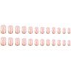 24Pcs Gold French Tip Press on Nails Medium Length Fake Nails Square Matte Glossy Design French False Nails Reusable Artificial Nails Full Cover Glue on Nails for Women Girls Acrylic Nails Decorations