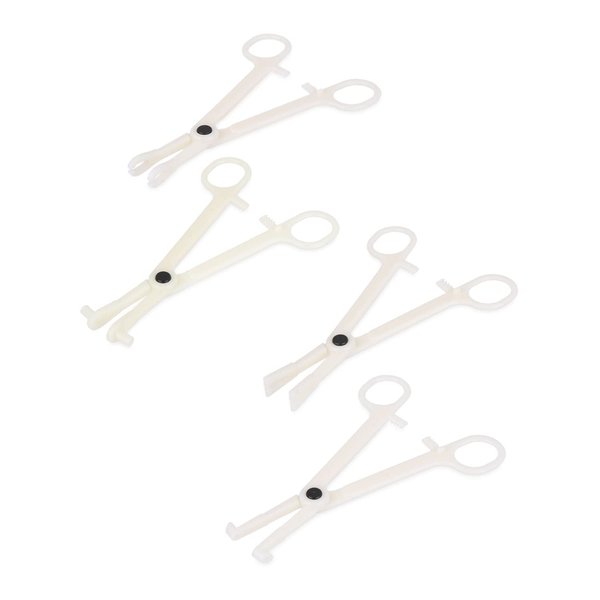 4PCS Reusable Professional Clamp Ear Lip Navel Nose Open Septum Piercing Tool Forceps Plier Clamp Body Jewelry Puncture Tool Set