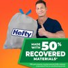 Hefty Ultra Strong Made with 50% Recovered Materials* Tall Kitchen Trash Bags, Gray, Clean Burst, 13 Gallon, 40 Count