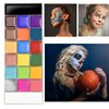 JACHOYI Face Body Paint Kit Professional 20 Colors Face Painting Kit Cosplay Makeup Palette Halloween Clown Makeup Kit Body Paint Arts Party Fancy Make Up with 10 Pink Face Paint Brushes