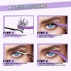 Lash Extension Kit for Beginners BM02 Eyelash Extension Kit 156pcs D Curl Flat Matte Lash Clusters Kit Natural and Soft Lash Kit Flat Band 8-18 Mixed Individual Lashes Kit Double Tips(FDset-BM02)